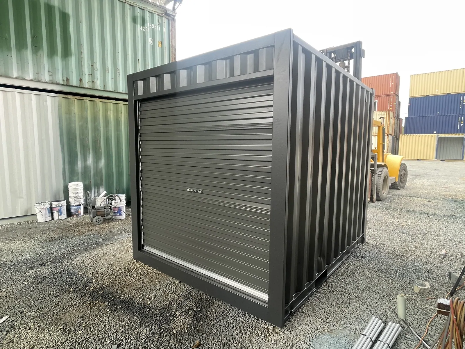 Storage while the shed is still a drawing